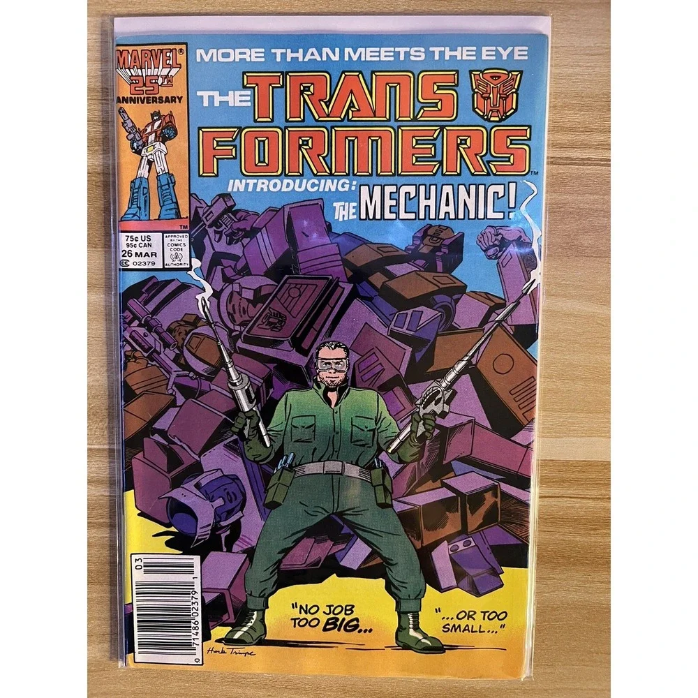 Transformers 26, HTF newsstand. Key: 1st Mechanic, Trimpe. Mid grade Marvel 1987